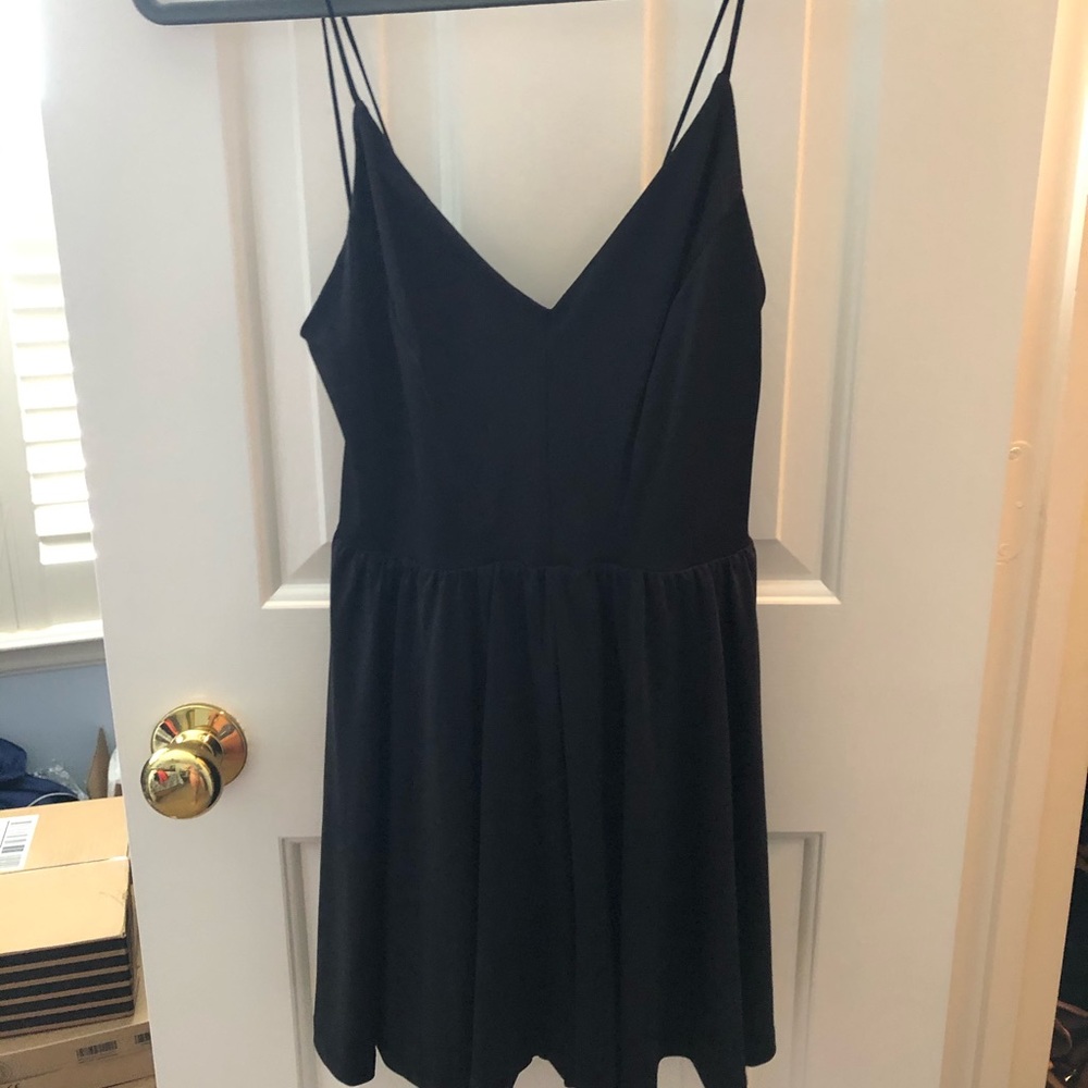 Black strappy romper